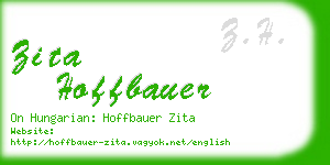 zita hoffbauer business card